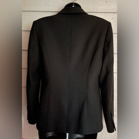 Anne Klein Size 6 Black Wool Blend Jacket w/ Topstitching NWOT - Picture 2 of 7